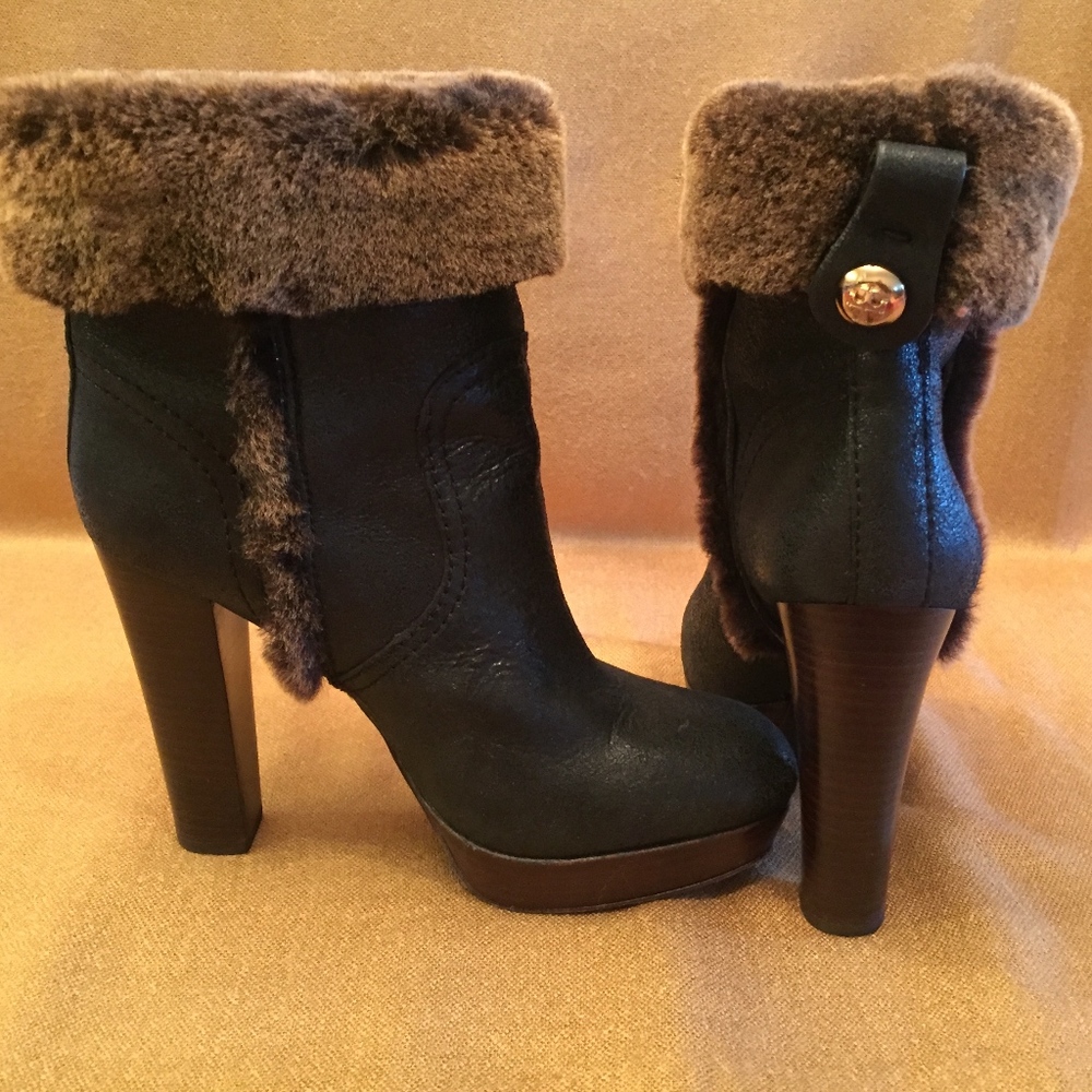 Tory Burch Fur Trim Boots